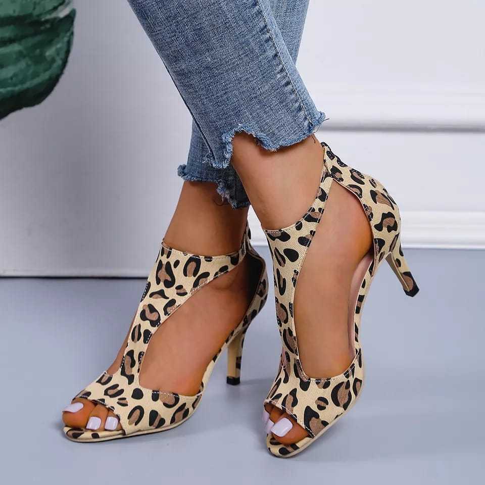 Sandales Femme Talons Hauts Zippées