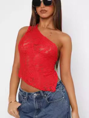 Top Dentelle Dos Nu Femme Été