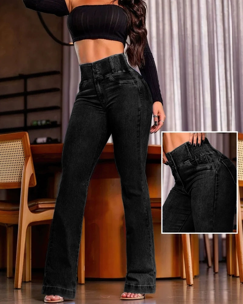 Jean Taille Haute Femme Chic