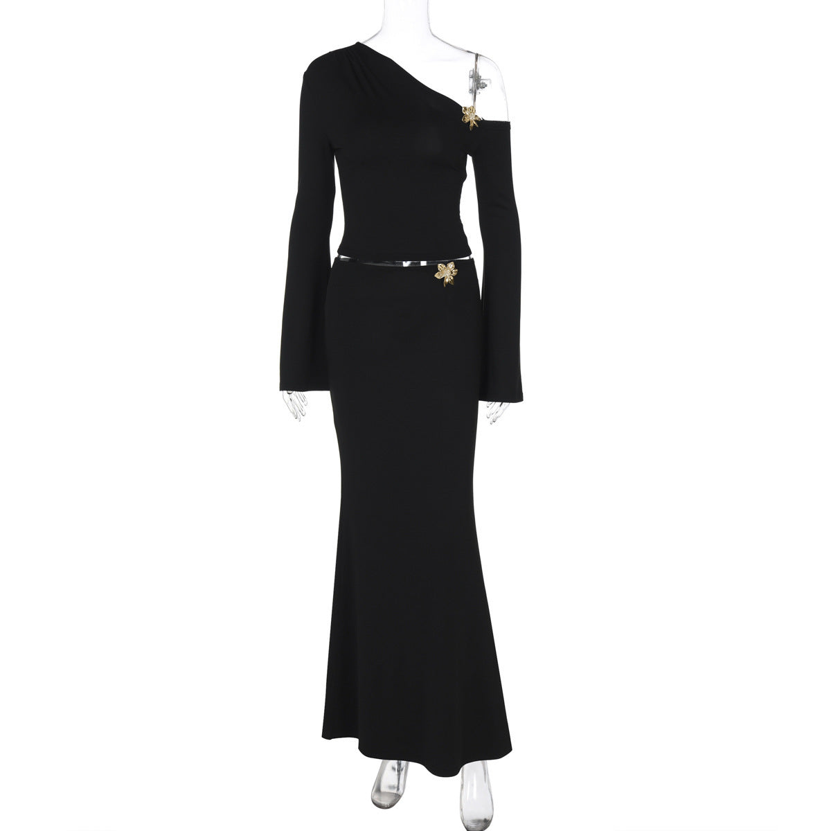 Ensemble Fleuri Asymétrique Chic