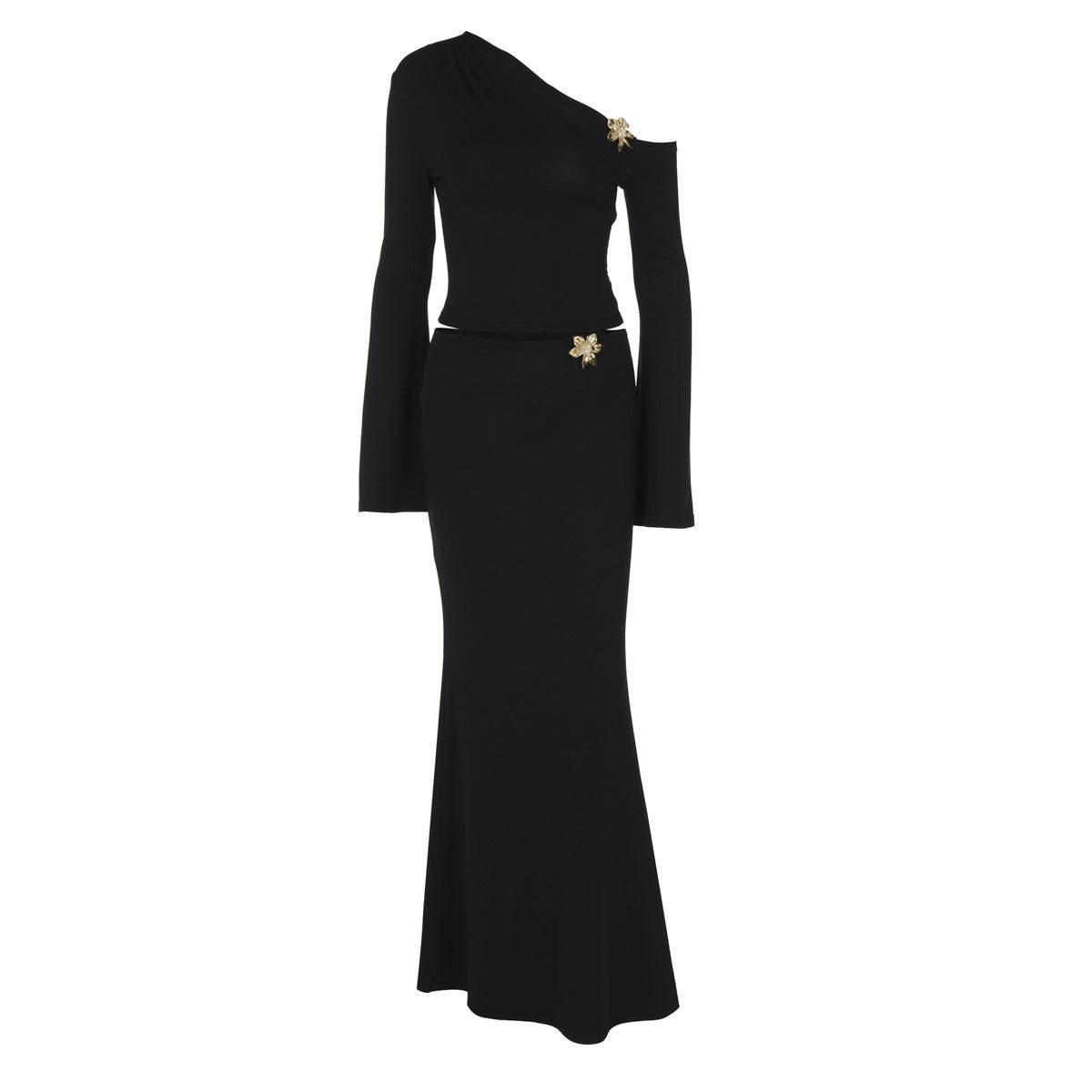 Ensemble Fleuri Asymétrique Chic