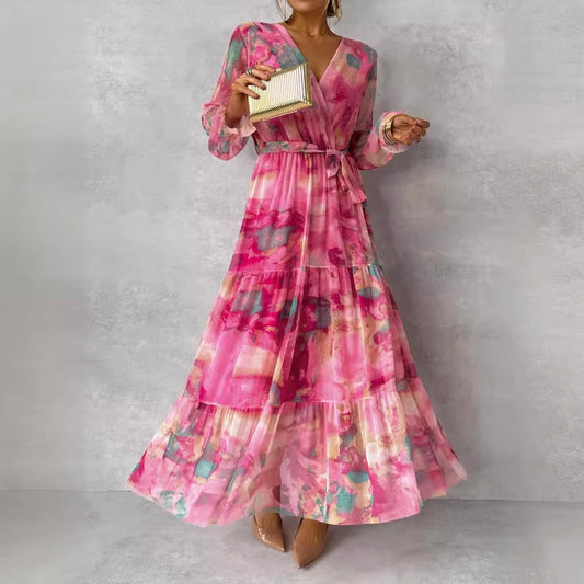 Robe Longue Fleurie Élégante